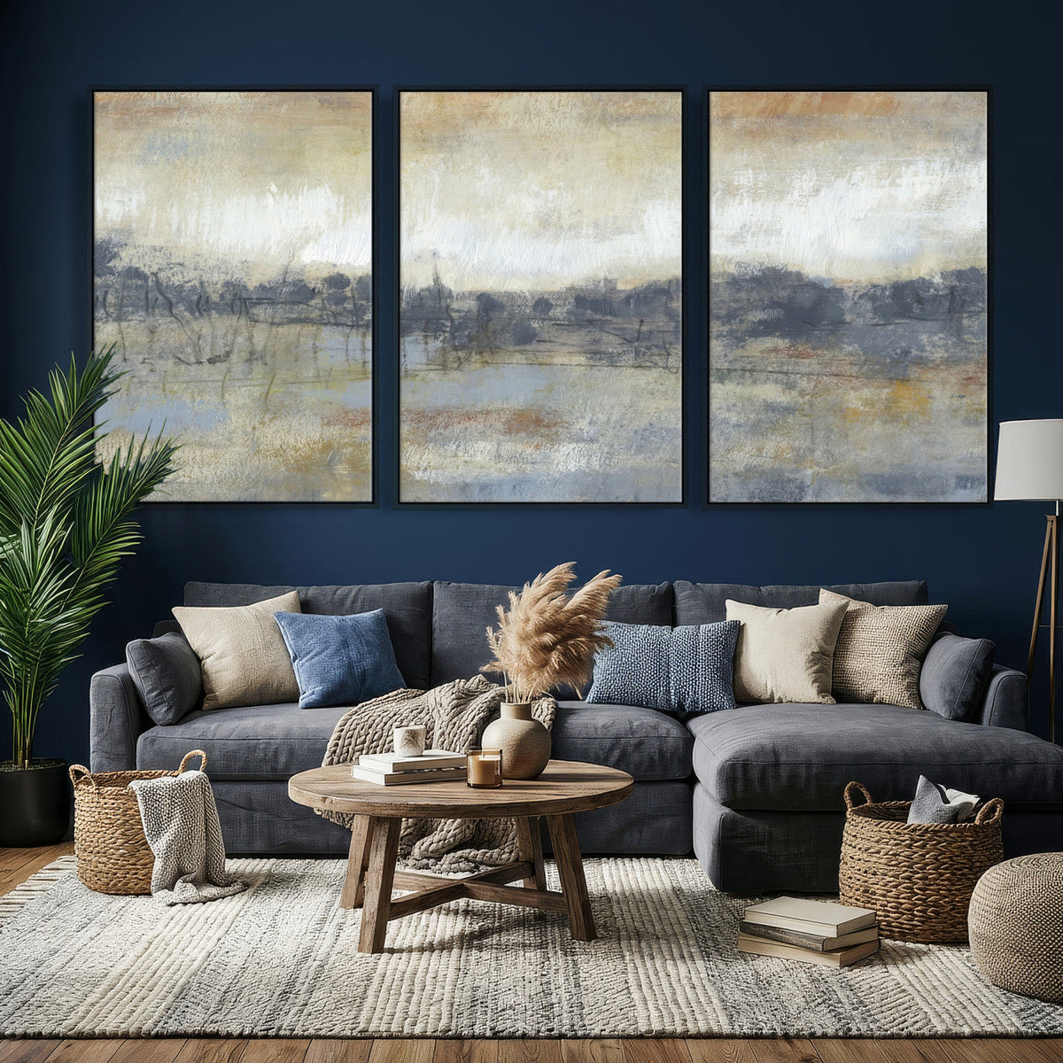 Abstract Neutral Landscape Painting Wall Art