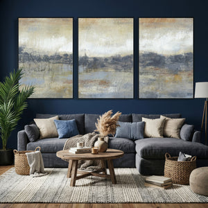 Abstract Neutral Landscape Painting Wall Art