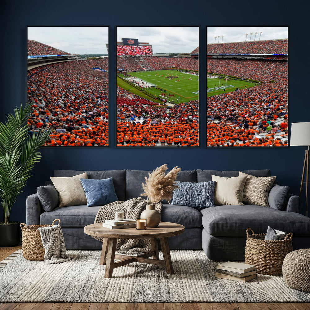 Auburn Stadium Wall Art Canvas Print, Jordan Hare Stadium