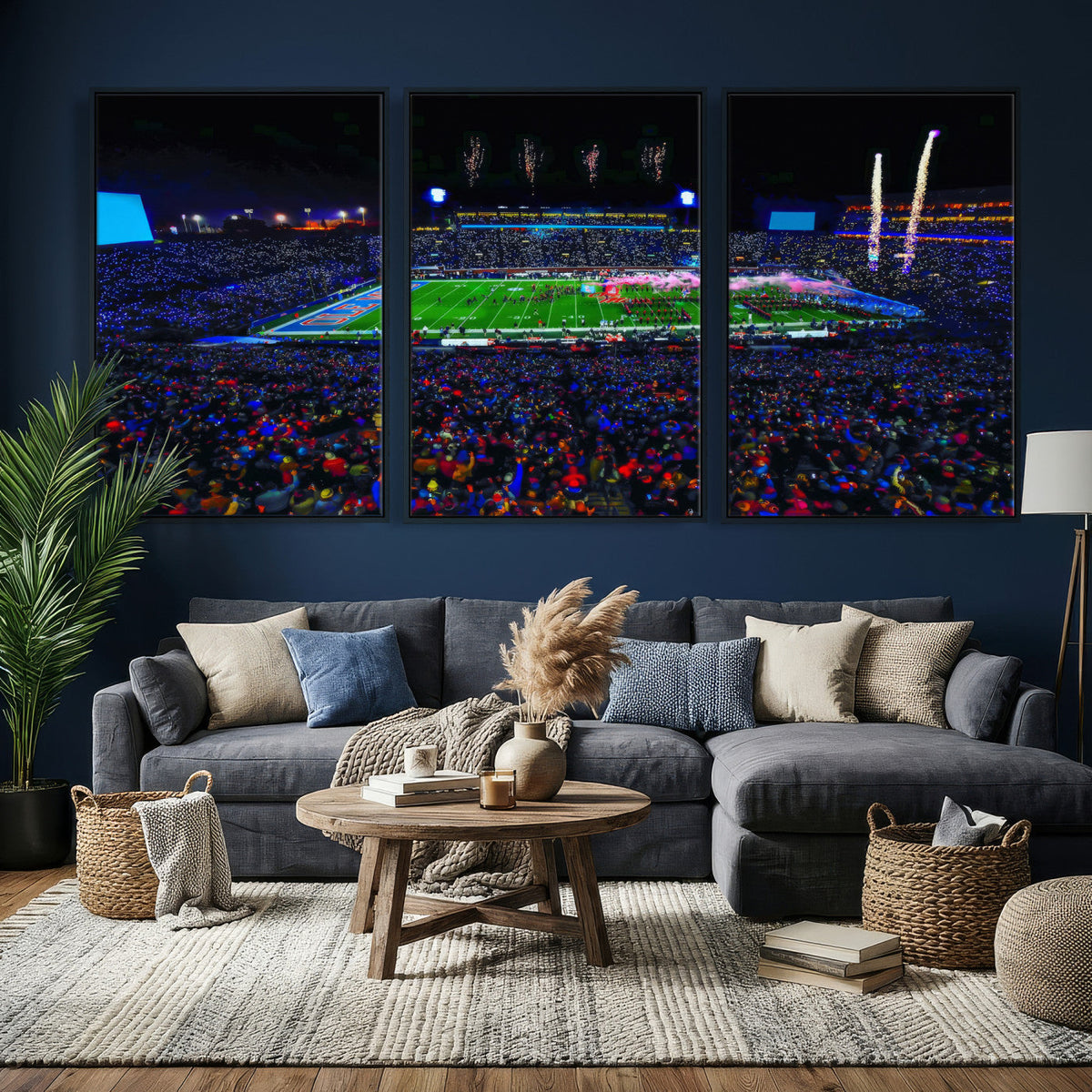 Ole Miss Rebels Vaught Hemingway Stadium Wall Art Canvas