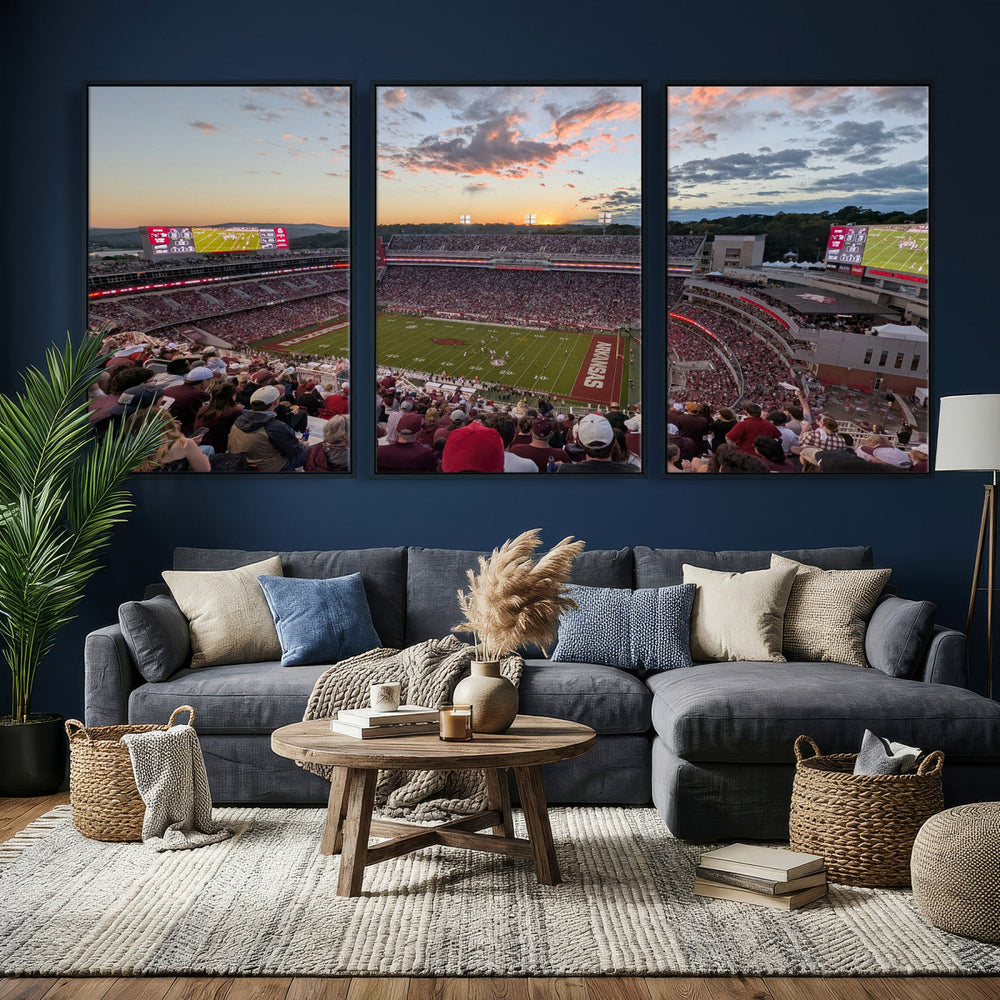 Donald W. Reynolds Razorback Stadium Wall Art Canvas Print –