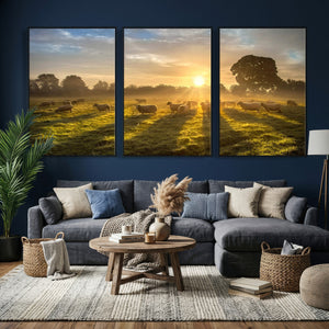 Sheep Wall Art Canvas Print – Rural Farm Animal Artwork