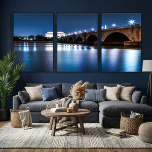 Washington DC Wall Art Canvas Print – Lincoln Memorial Night