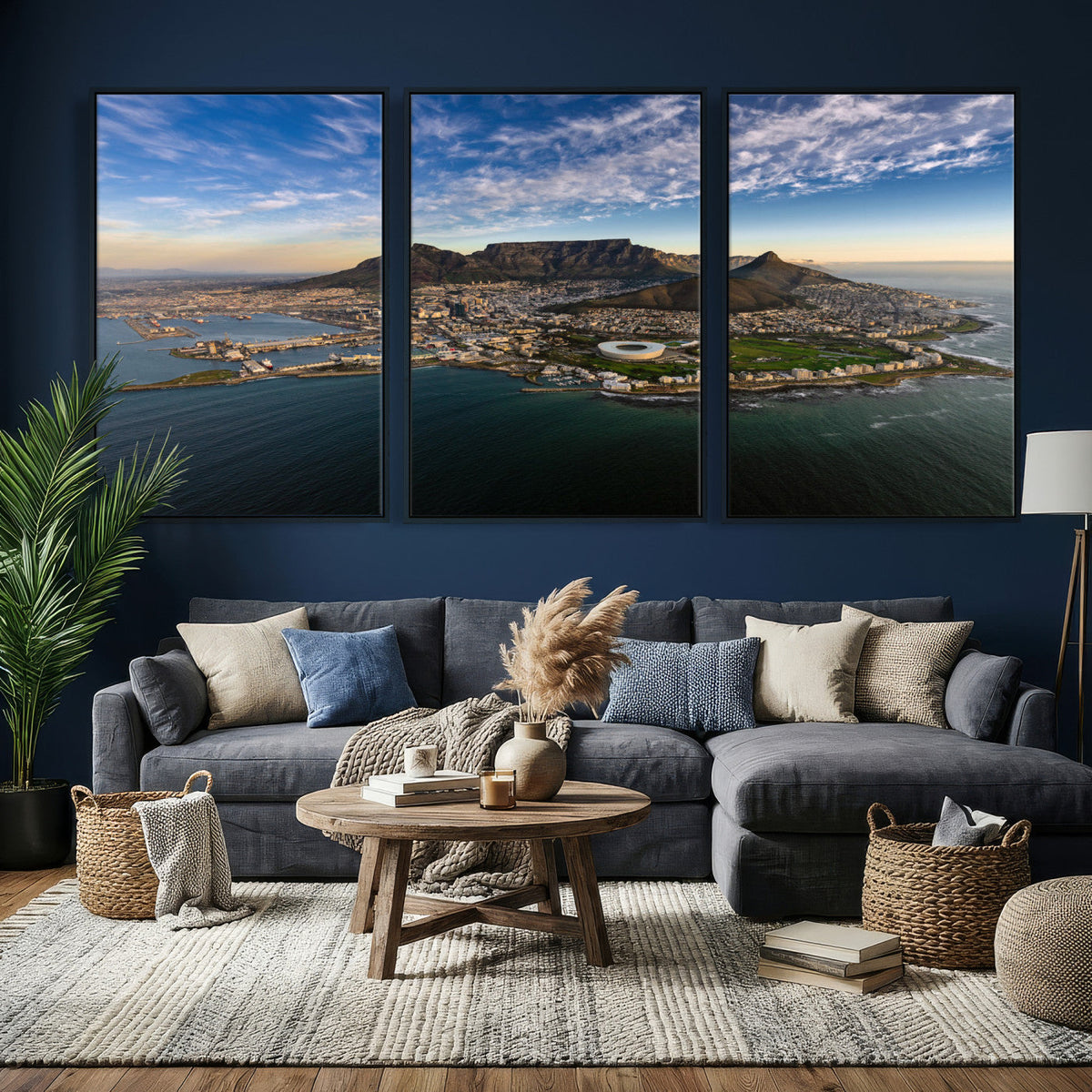 Cape Town Wall Art Canvas Print – Table Mountain Coastal