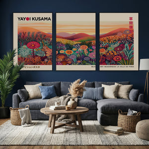 Yayoi Kusama Colorful Landscape Wall Art Canvas Print –