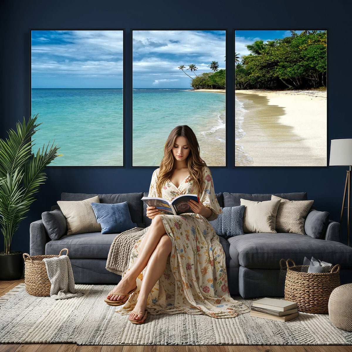 Puerto Rico Beach Paradise Wall Art – Tropical Coastal Print