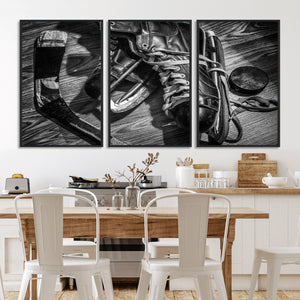Old Pair of Mens Skates Wall Art Canvas, Men Skates Wall Art