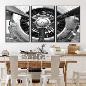 Vintage Airplane Wall Art Canvas Print