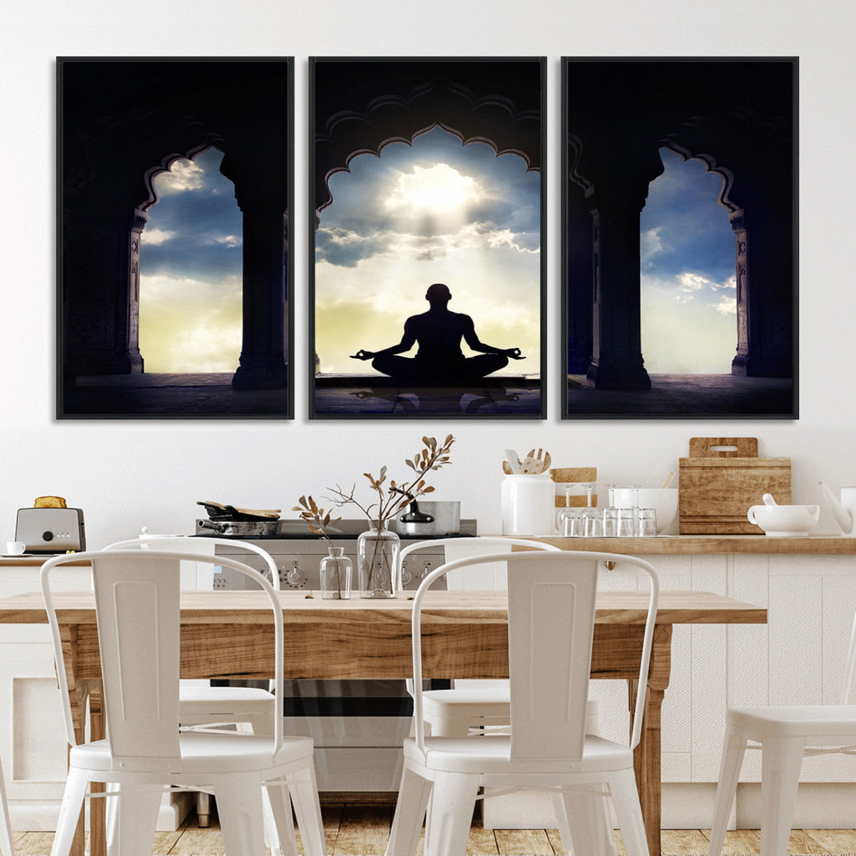 Women and Yoga Wall Art Canvas Print