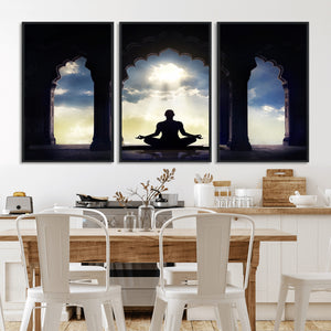 Women and Yoga Wall Art Canvas Print