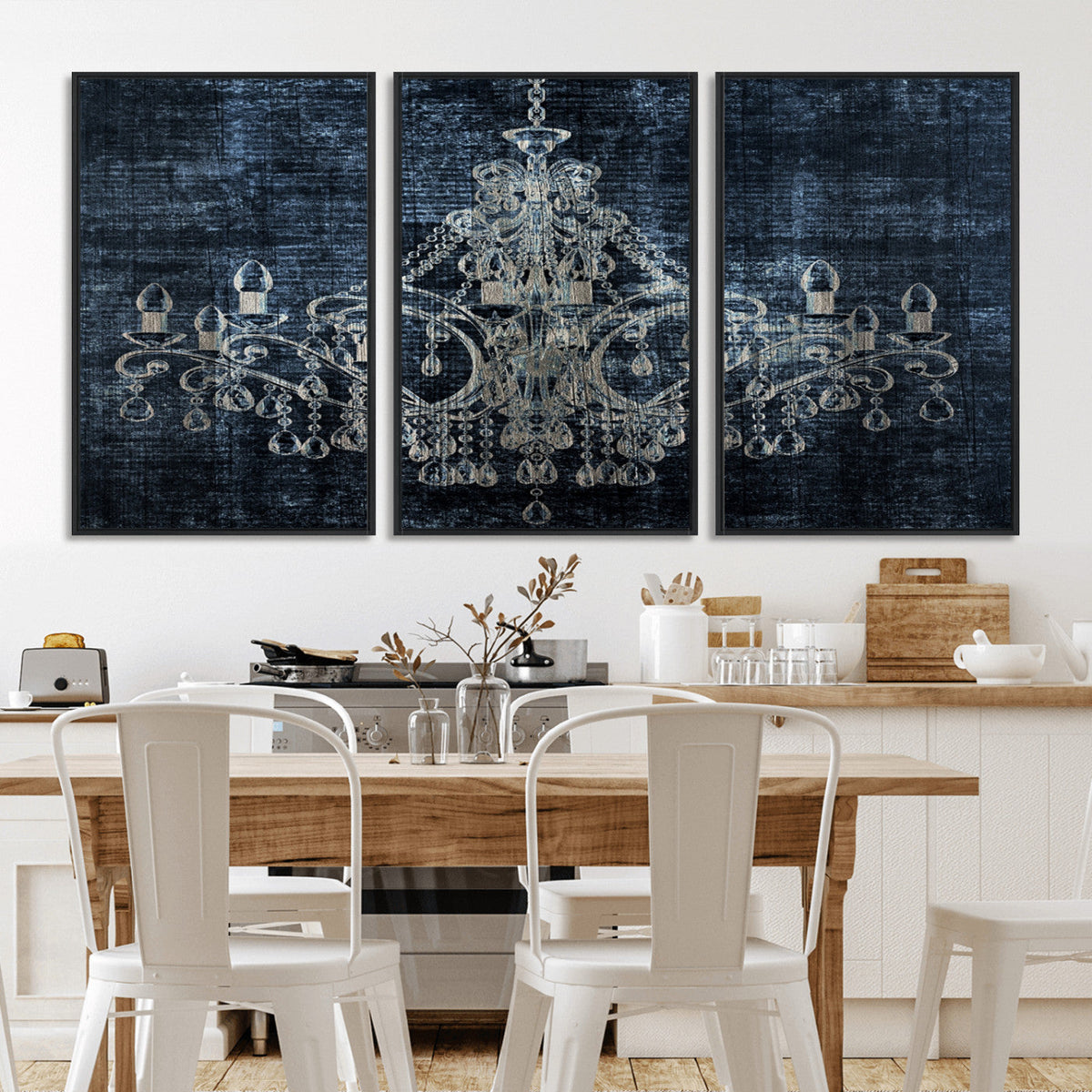 Dark Chandelier Wall Art Canvas Print