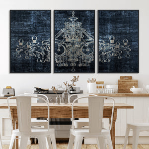 Dark Chandelier Wall Art Canvas Print