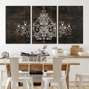 Rustic Chandelier Canvas Print