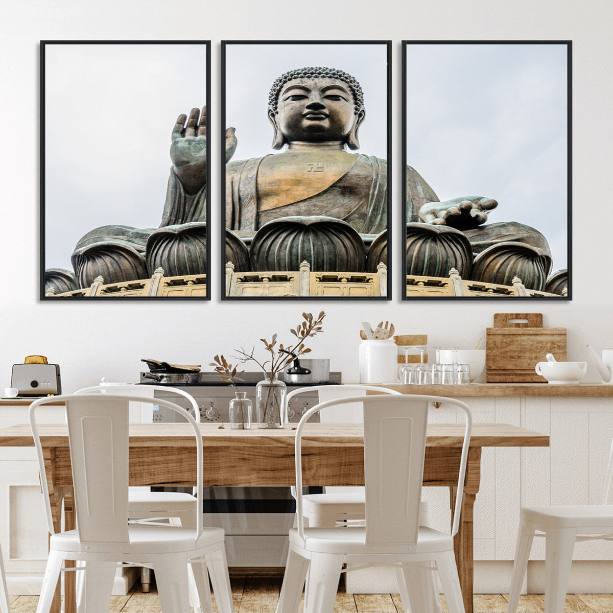 Buddha Statue Wall Art Canvas Print