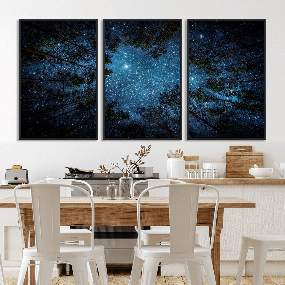 Forest and Stars Wall Art Canvas Print