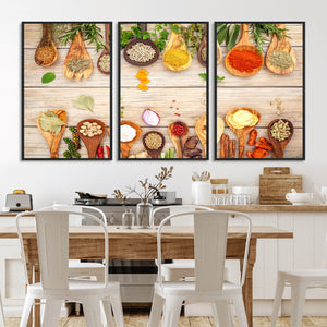 Kitchen Spice on the Table Wall Art, Kitchen Spice Wall Art