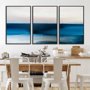 Dark Blue Abstract Wall Art Canvas Print