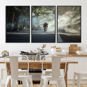Cycling Road Bike in the Morning, Cycling Road Bike Canvas