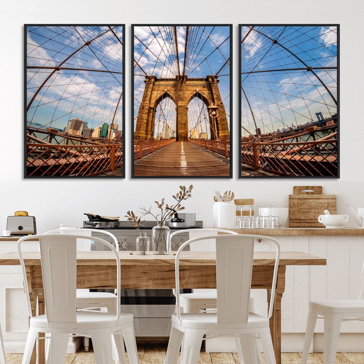 Brooklyn Bridge Manhattan Wall Art Canvas Print