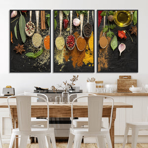 Kitchen Spice Wall Art Canvas Print