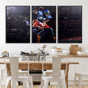 American Football Wall Art Canvas Print, Stadium Sport Wall