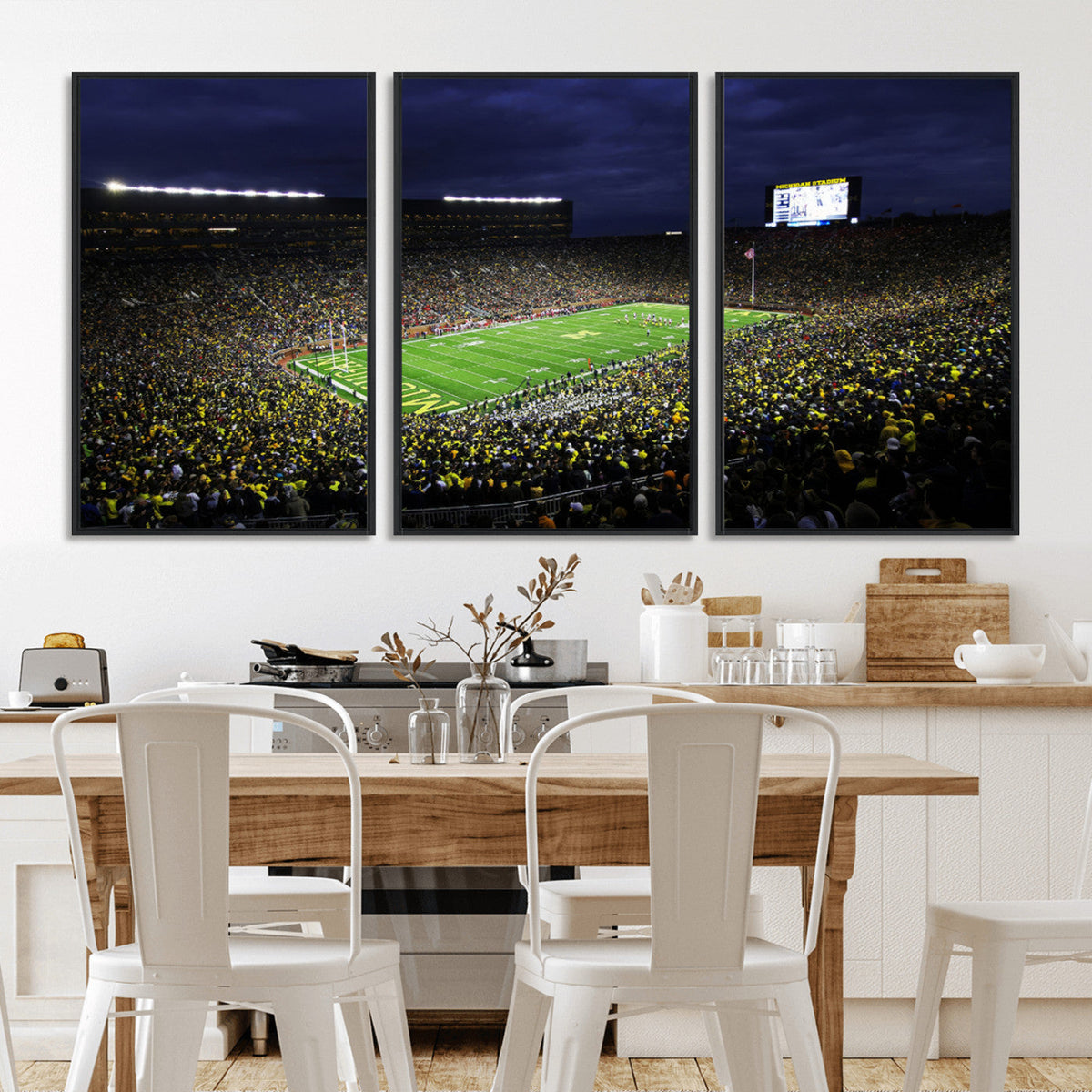 Michigan Wolverines Football Canvas Wall Decor, Football