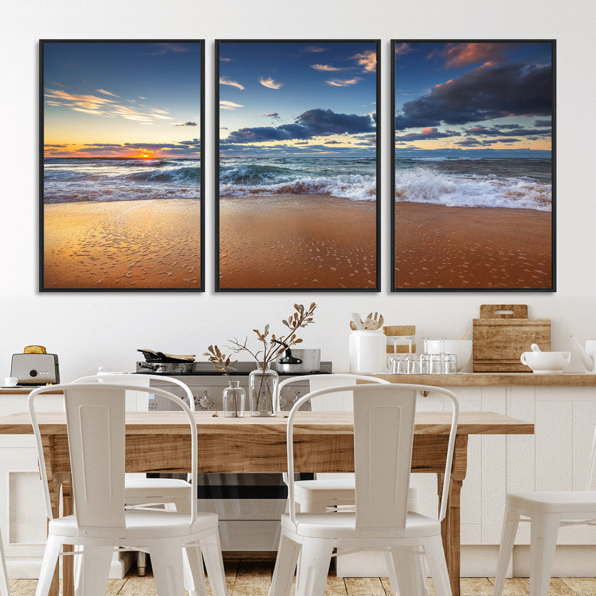 Beach Canvas Wall Art - Coastal Seascape Print for Living