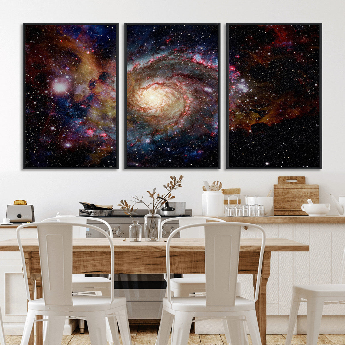 Nebula and Galaxies in Space Wall Art Canvas Print, Spiral