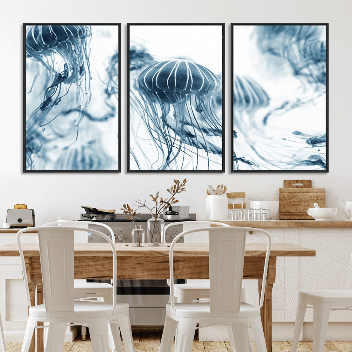 Abstract Jellyfish Canvas Print Wall Art