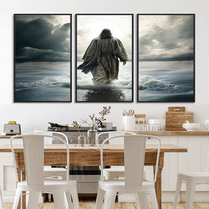 Jesus Walking on Water Wall Art | Canvas Print | Ready to
