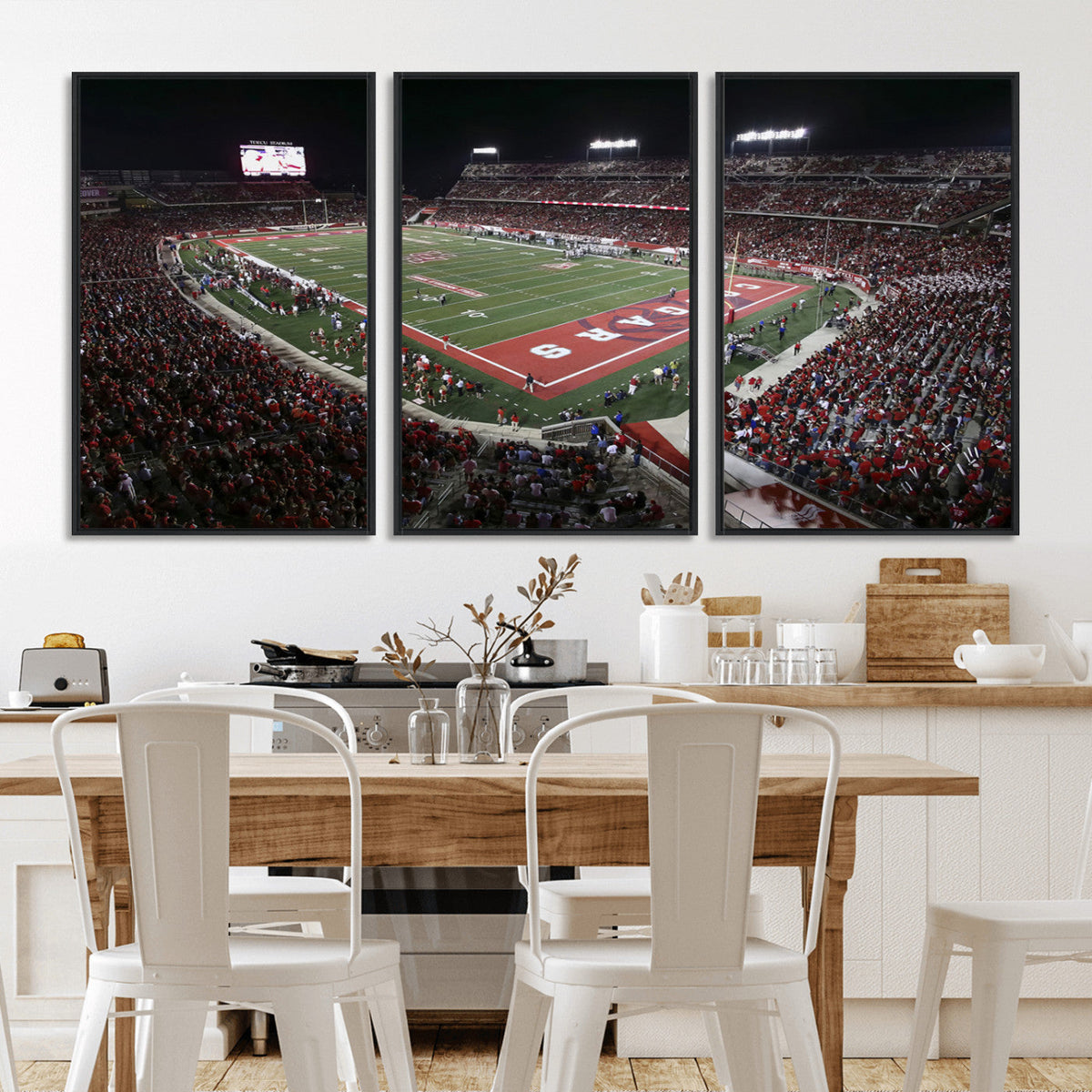 Houston Cougars Football Team Print - Houston TDECU Stadium