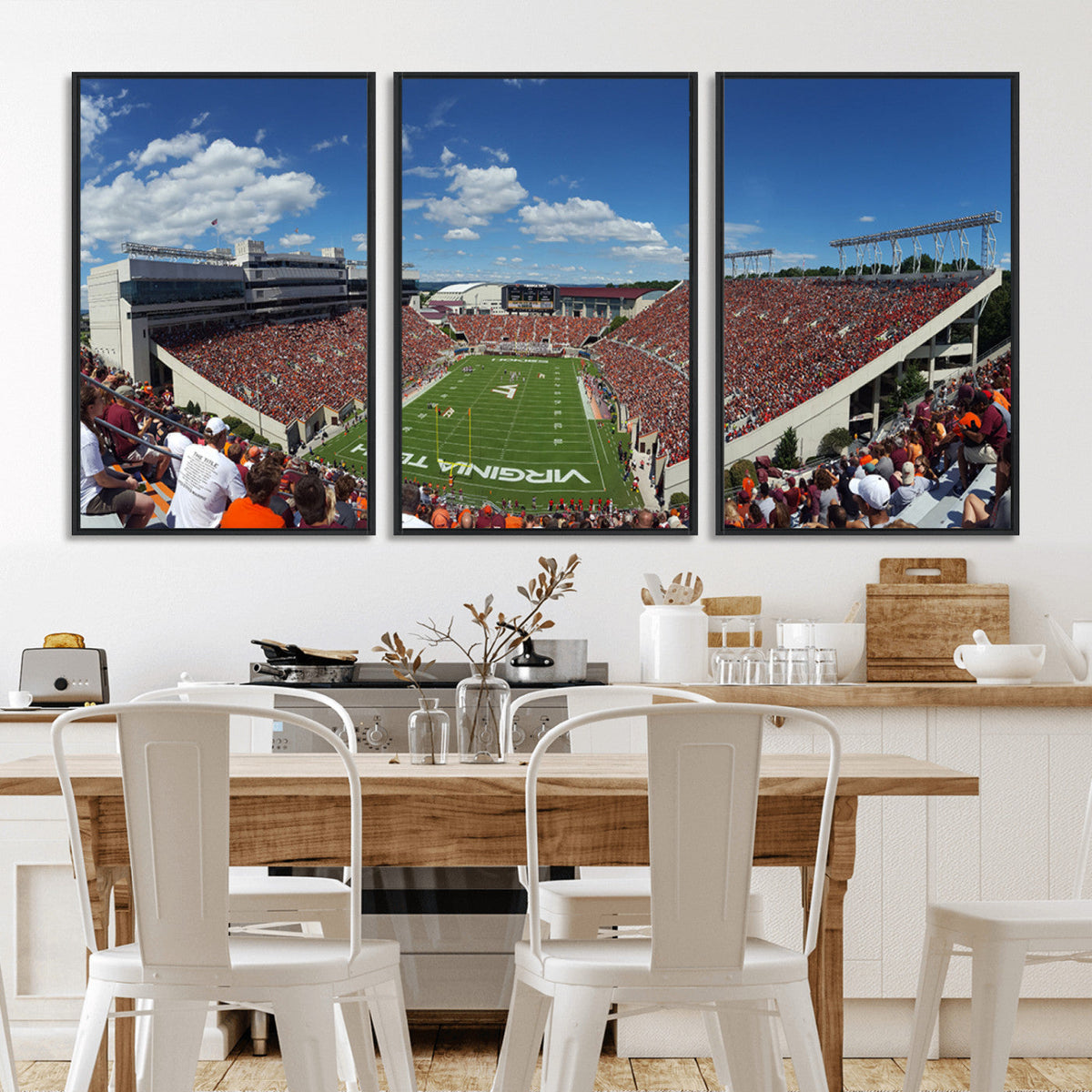 Virginia Tech Hokies Football Team Print - Blacksburg Lane