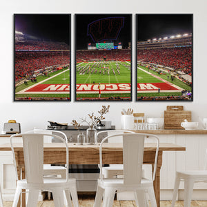 Wisconsin Badgers Football Team Print Canvas- Madison Camp