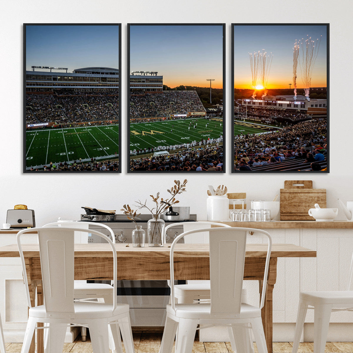 Demon Deacons Football Team Print Canvas- Winston-Salem