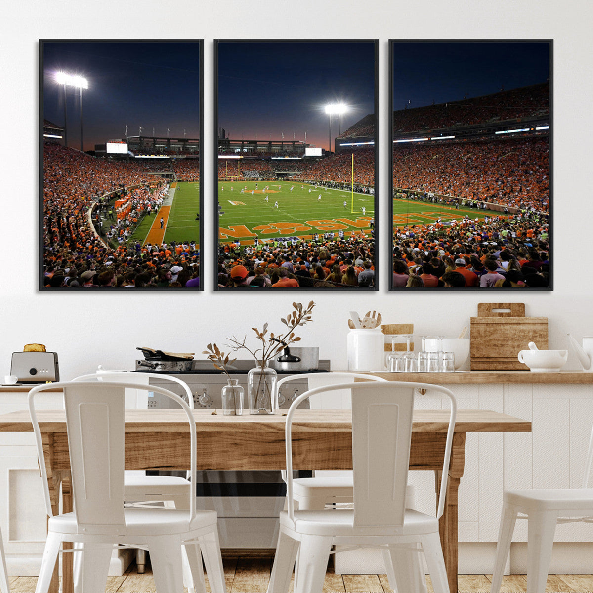 Clemson University Tigers Art Print, Football Team Print -