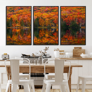 Fall Foliage Wall Art - Autumn Reflection Canvas Print,
