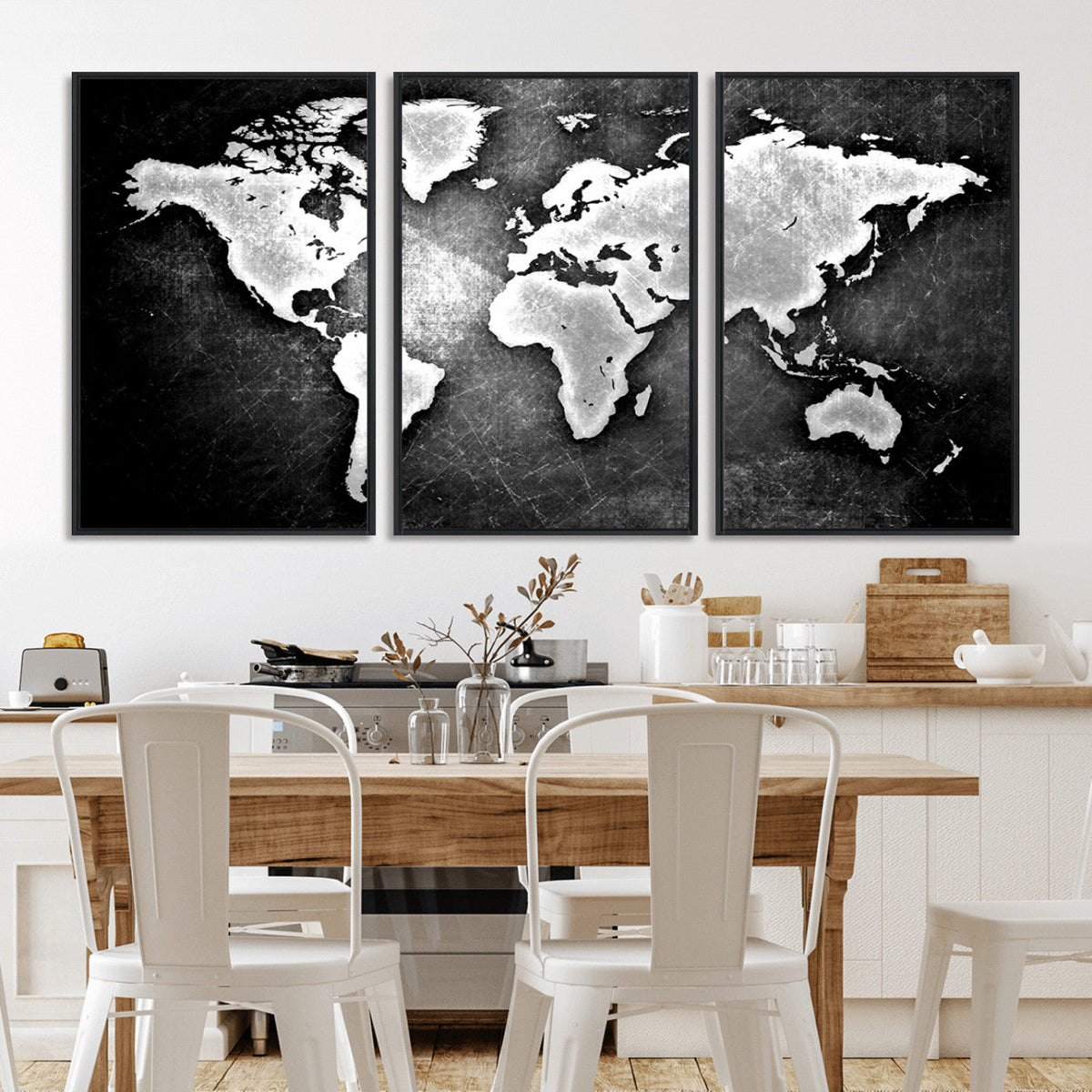 World Map Wall Art Canvas Print – Framed Wall Art for
