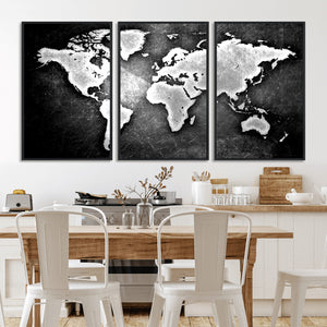 World Map Wall Art Canvas Print – Framed Wall Art for
