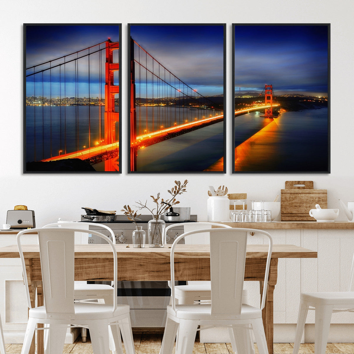 Large Wall Art San Francisco Canvas Print - Wonderful Golden