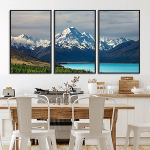Mount Cook and Lake Pukaki Canvas Wall Art Print – Majestic