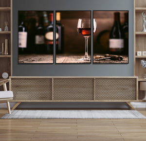 Red Wine and Bottle Canvas Print