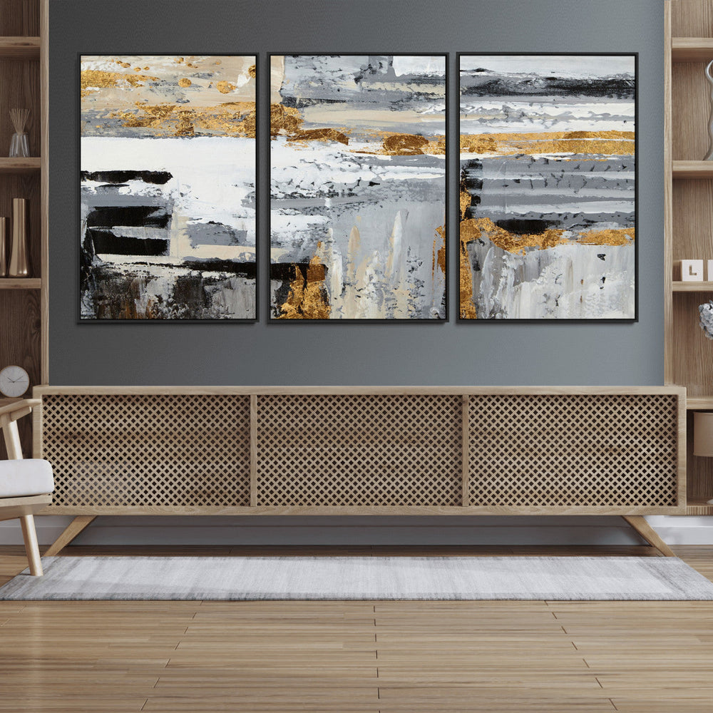 Abstract Painting Canvas Wall Art Print Paint Drip Art Brush