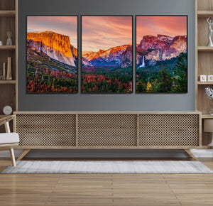 Yosemite Nal Park Wall Art Landscape Canvas Print El Capitan