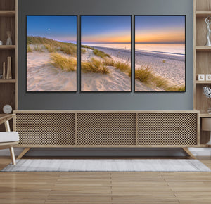 Sunrise On The Beach Wall Art Canvas Print