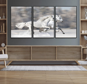 The White Horses Wall Art, Framed White Horses Wall Art