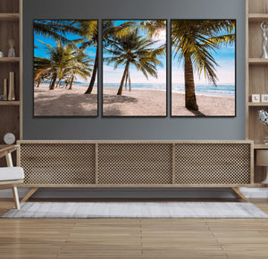 Palm Beach Tropical Island Wall Art Canvas Print