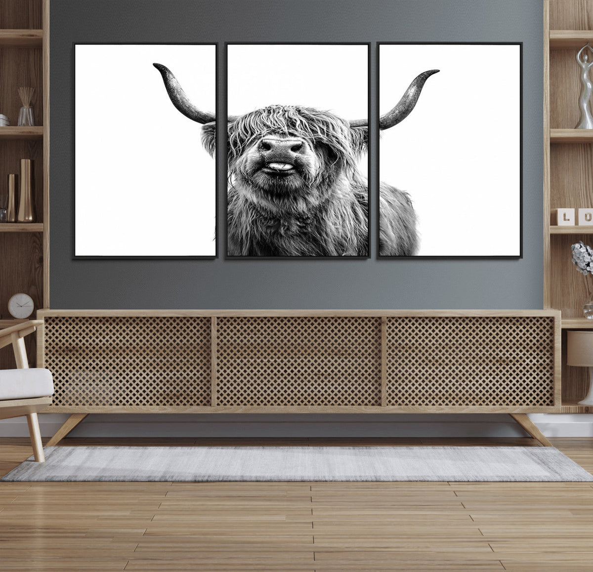 Fanny Scottish Highland Cow Cattle Art Print Farmhouse Wall
