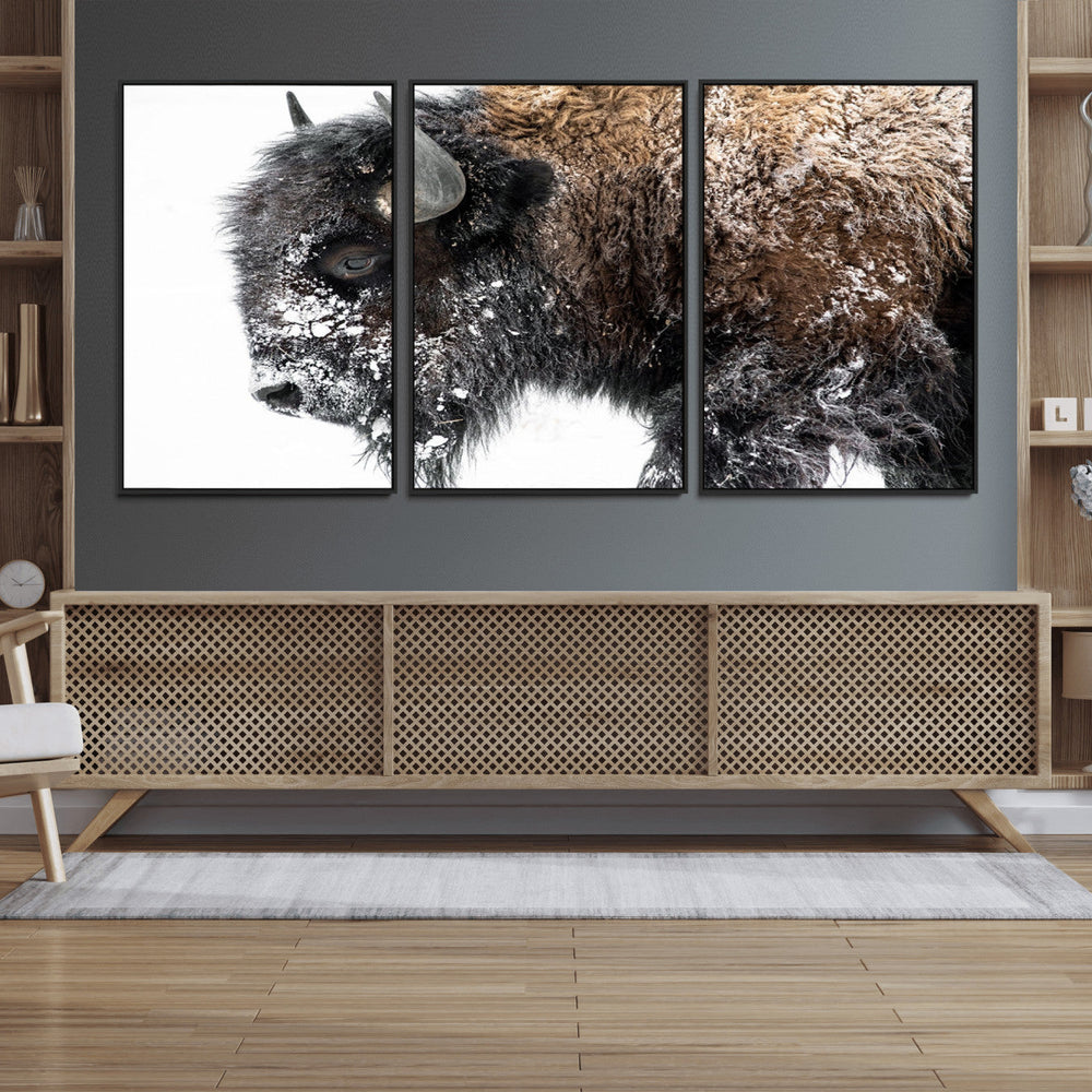 American Bison Wall Art Print – Majestic Buffalo Canvas