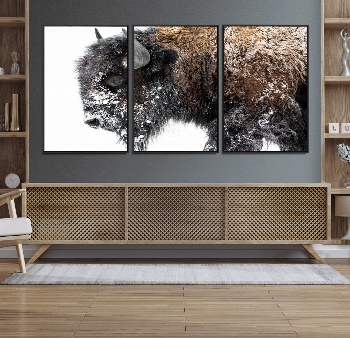 American Bison Wall Art Print – Majestic Buffalo Canvas