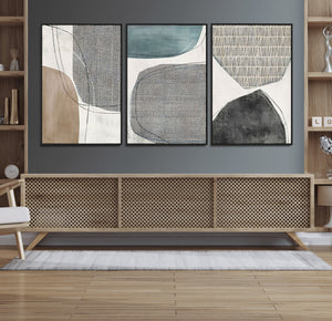 Canvas Print Wall Art Abstract Art Boho, Framed Boho Decor